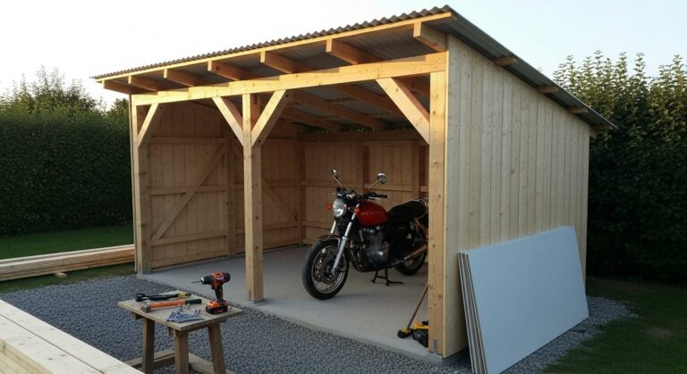 Construire un abri moto pas cher en étant bricoleur