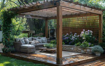 Pergola en bois charmante : elle transforme votre terrasse en oasis de charme