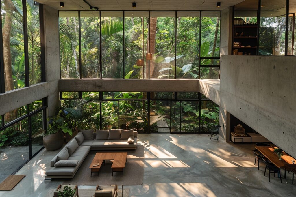 Découvrez ce loft en béton et verre qui se fond incroyablement dans la nature !